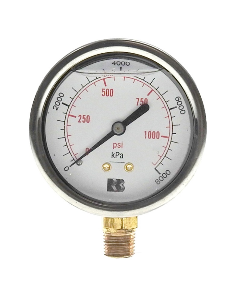 Pressure Gauge, 63mm, 1/4